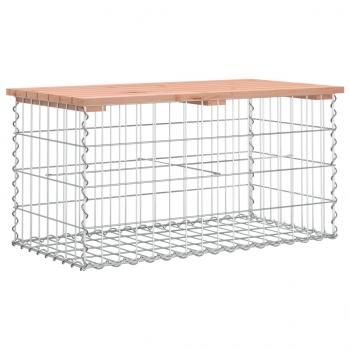 Gartenbank aus Gabionen 83x44x42 cm Massivholz Douglasie