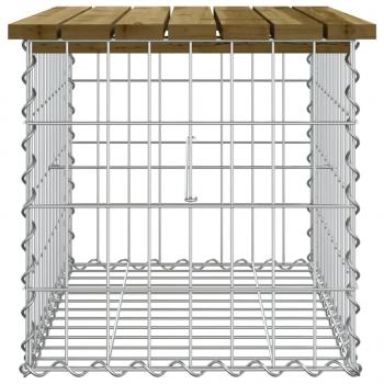 Gartenbank aus Gabionen 63x44x42 cm Kiefernholz Imprägniert
