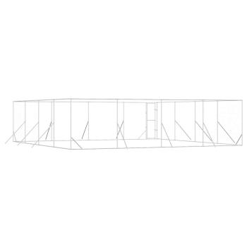 Outdoor-Hundezwinger Silbern 8x8x2 m Verzinkter Stahl