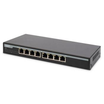 Newlec NNETSWGBE8UMDPOE.01 Desktop Netzwerk-Switch, 8-Port Gigabit, Unmanaged, PoE