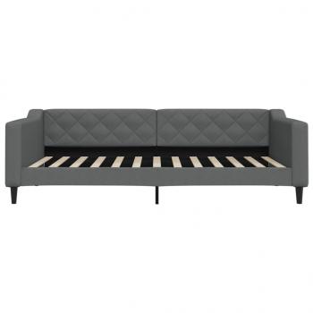 Tagesbett Dunkelgrau 100x200 cm Stoff