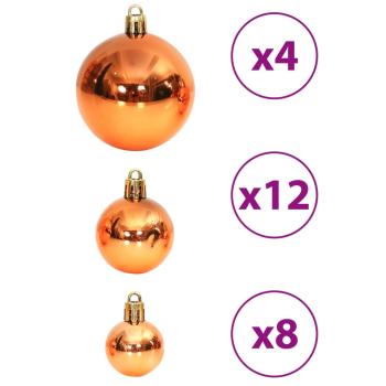 ARDEBO.de - Weihnachtskugeln 100 Stk. Braun 3 / 4 / 6 cm