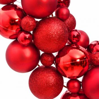 ARDEBO.de - Weihnachtskranz Rot 45 cm Polystyrol