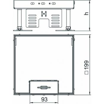 Obo Bettermann RKSN2 4 VS 20 Quadratische Kassette mit Schnurauslass 200x200mm, A2, 1.4301
