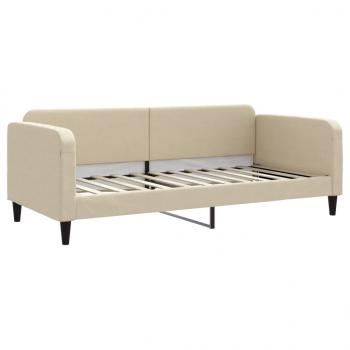 Tagesbett Creme 90x200 cm Stoff