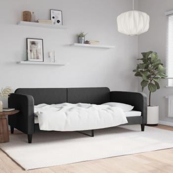 ARDEBO.de - Tagesbett Schwarz 100x200 cm Stoff