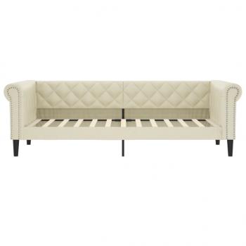 Tagesbett Creme 80x200 cm Kunstleder