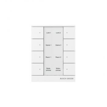 ARDEBO.de Busch-Jaeger SB-F-8.0.11-84 Bedienelement 8-fach Busch-Tenton®, Free@Home, Studioweiß (2CKA006220A0886)
