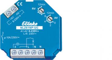 Eltako NLZ61NP-UC Nachlaufschalter UC. 1 Schließer nicht potenzialfrei 10A/250V AC