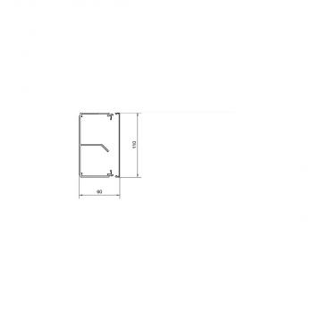 Hager LF6011109016 Leitungsführungskanal mit Trennwand PVC, 60x110mm, Länge 2m, verkehrsweiß