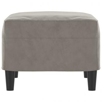 Fußhocker Hellgrau 60x50x41 cm Samt