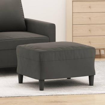 ARDEBO.de - Fußhocker Dunkelgrau 60x50x41 cm Samt