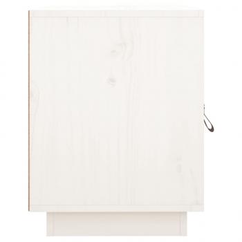 Nachttische 2 Stk. Weiß 40x34x45 cm Massivholz Kiefer