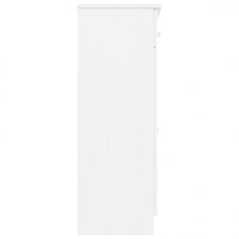 Schuhschrank ALTA Weiß 77x35x96 cm Massivholz Kiefer