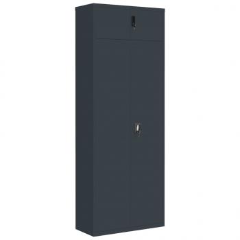 Aktenschrank Anthrazit 90x40x240 cm Stahl
