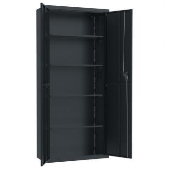 Aktenschrank Anthrazit 90x40x240 cm Stahl