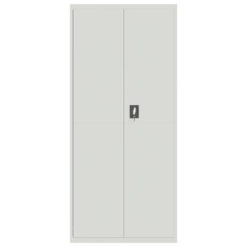 Aktenschrank Hellgrau 90x40x240 cm Stahl