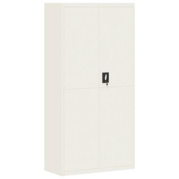 Aktenschrank Weiß 90x40x220 cm Stahl