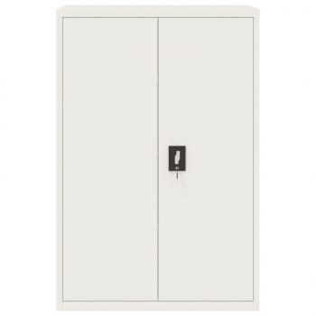 Aktenschrank Weiß 90x40x180 cm Stahl