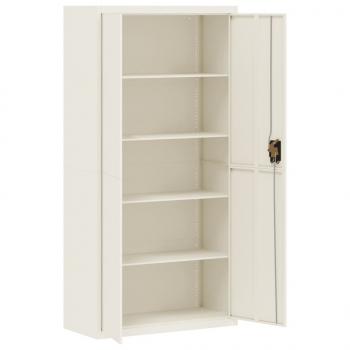 Aktenschrank Weiß 90x40x180 cm Stahl