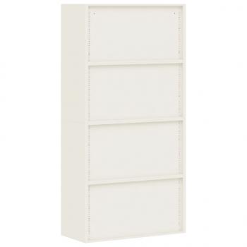 Aktenschrank Weiß 90x40x180 cm Stahl