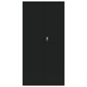 Aktenschrank Schwarz 90x40x180 cm Stahl