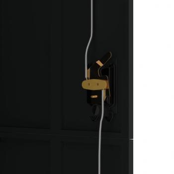 Aktenschrank Schwarz 90x40x180 cm Stahl