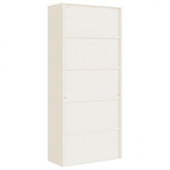 Aktenschrank Weiß 90x40x200 cm Stahl