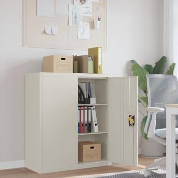 ARDEBO.de - Aktenschrank Weiß 90x40x105 cm Stahl