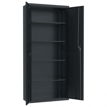 Aktenschrank Anthrazit 90x40x200 cm Stahl