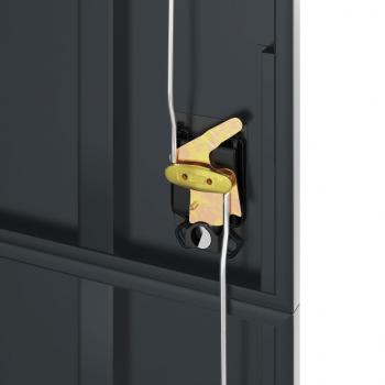 Aktenschrank Anthrazit 90x40x200 cm Stahl