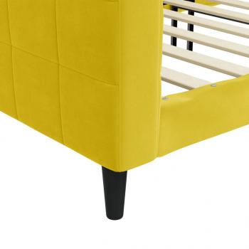 Tagesbett Gelb 90x200 cm Samt