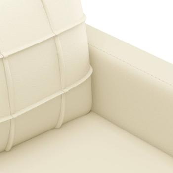 ARDEBO.de - 2-Sitzer-Sofa Creme 140 cm Kunstleder