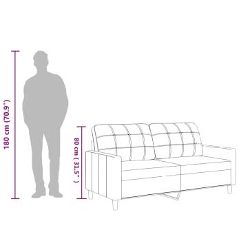 2-Sitzer-Sofa Creme 140 cm Kunstleder