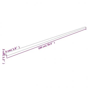 Kantenschoner Gelb & Schwarz 4x3x100 cm PU