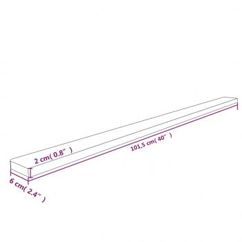 Kantenschoner Gelb & Schwarz 6x2x101,5 cm PU