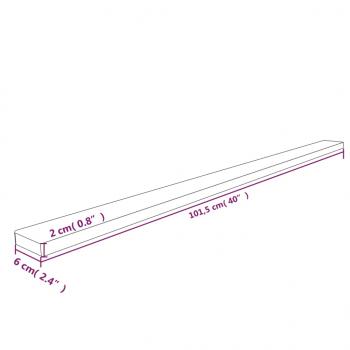 Kantenschoner 2 Stk. Gelb & Schwarz 6x2x101,5 cm PU