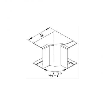 Hager LFF6006049016 Inneneck einstellbar halogenfrei zu LF/LFF 60x57mm verkehrsweiß