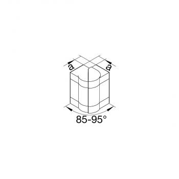 Hager BR651303H9011 Außeneck einstellbar 68x130mm, graphitschwarz