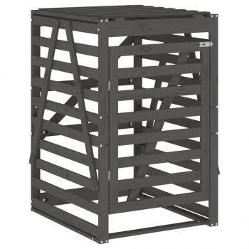 Mülltonnenbox Grau 84x90x128,5 cm Massivholz Kiefer