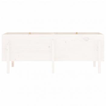 Hochbeet Weiß 160x50x57 cm Massivholz Kiefer