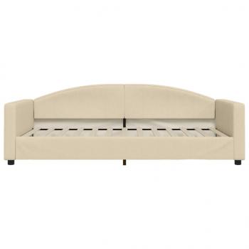 Tagesbett Creme 100x200 cm Stoff