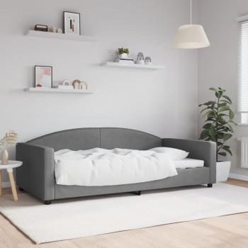 ARDEBO.de - Tagesbett Dunkelgrau 100x200 cm Stoff