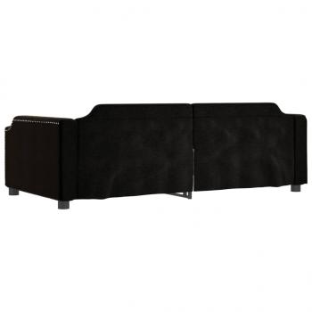 Tagesbett Schwarz 80x200 cm Stoff