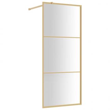 Duschwand für Begehbare Dusche mit ESG Klarglas Golden 90x195cm