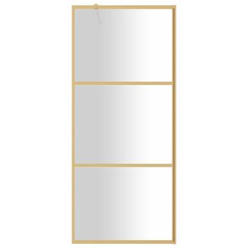 Duschwand für Begehbare Dusche mit ESG Klarglas Golden 90x195cm