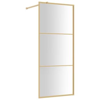 Duschwand für Begehbare Dusche mit ESG Klarglas Golden 90x195cm