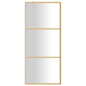 Duschwand für Begehbare Dusche mit ESG Klarglas Golden 90x195cm