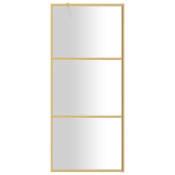 Duschwand für Begehbare Dusche mit ESG Klarglas Golden 80x195cm