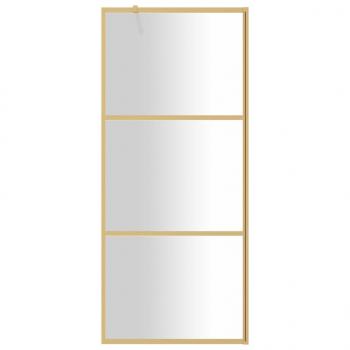 Duschwand für Begehbare Dusche mit ESG Klarglas Golden 80x195cm